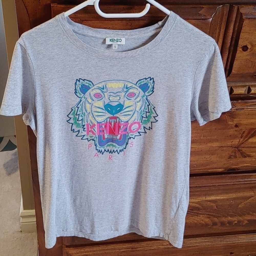 Kenzo Paris Cotton Tiger Short Sleeve T-Shirt Size Small